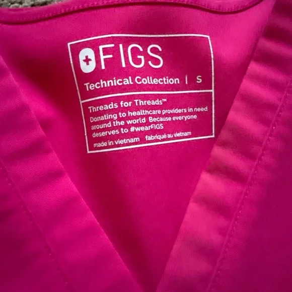 Figs Women's Hot Pink Scrub Set - Picture 2 of 2